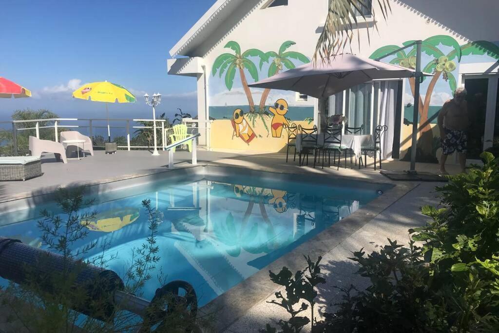 St Leu -Villa D'Artiste, Superbe Vue Mer, Piscine Chauffee Сен-Лу Екстериор снимка