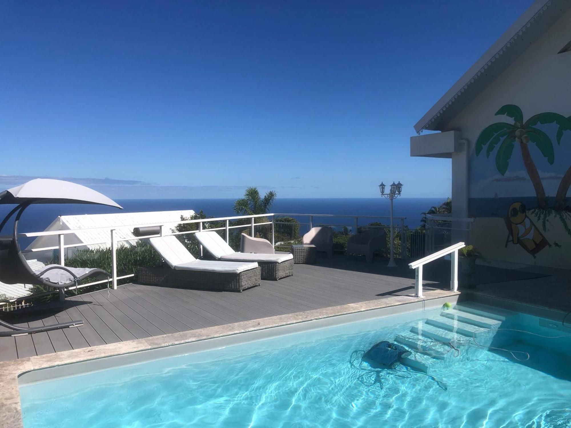St Leu -Villa D'Artiste, Superbe Vue Mer, Piscine Chauffee Сен-Лу Екстериор снимка
