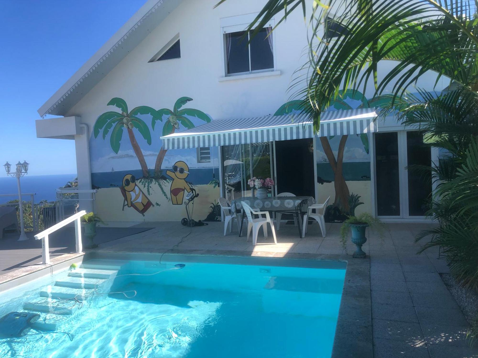 St Leu -Villa D'Artiste, Superbe Vue Mer, Piscine Chauffee Сен-Лу Екстериор снимка